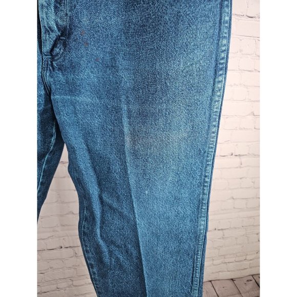 VTG Wrangler Made In USA Blue Green Hand Dyed Straight Leg Jeans Size 36 X 32 - Picture 10 of 11